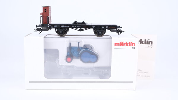 Märklin H0 46064 Flachwagen mit Traktor  H 10 der DB