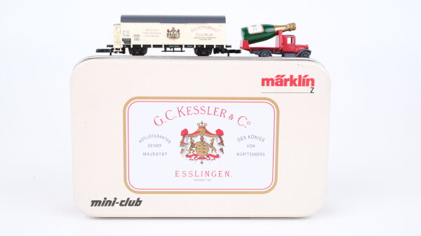 Märklin Z 80013 Gedeckter Güterwagen (Kessler Sekt) mit Bremserhaus GI der DRG (Museumswagen 2002)