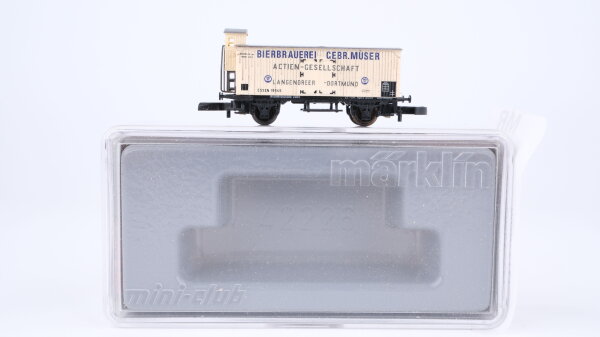 Märklin Z 80714 Güterwagen (Bierbrauerei Gebr. Müser) Gk der DB