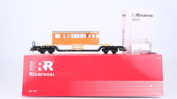 Rivarossi H0 HR6042 Tiefladewagen mit Strassenbahn Aufbau
