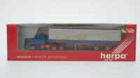 Herpa H0 836008 Scania Sattelzug Pritsche/Plane blau, grau