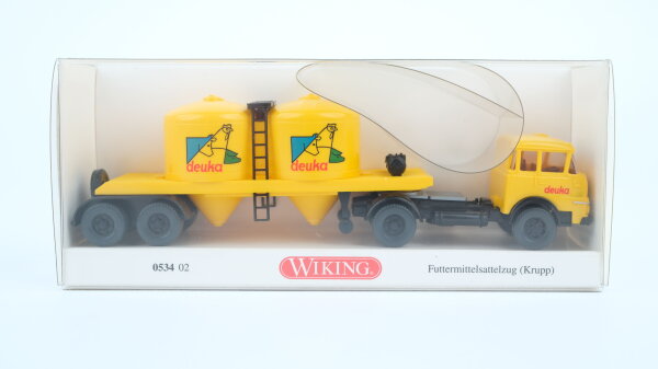 Wiking H0 053402 Futtermittelsattelzug (Krupp) "Deuka"