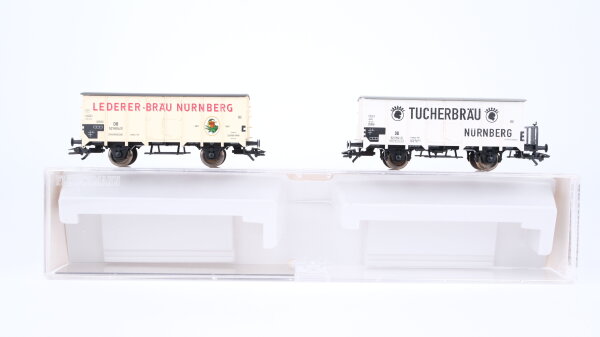 Fleischmann H0 98 5349 zweiteiliges Kühl-/Bierwagen Set DB