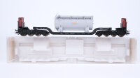 Fleischmann H0 94 5296K Tiefladewagen mit Kessel DEMAG DB