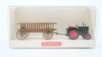Wiking H0 8930131 Hanomag R13 mit Leiterwagen grün