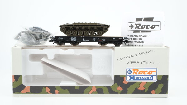 Roco H0 858 Schwerlastwagen mit Panzer DB
