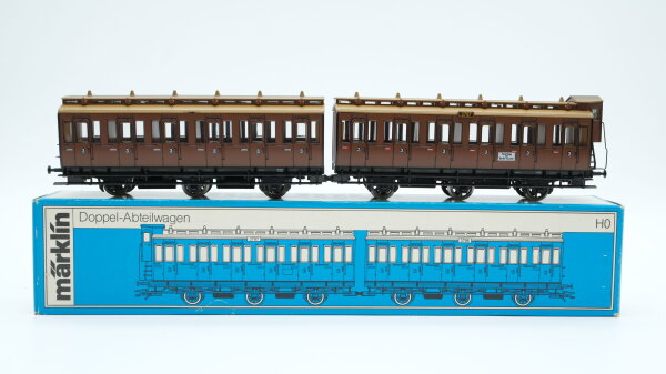 Märklin H0 4208 Abteilwagen (3796/3797) 3.Kl. C3/C3 der KPEV (Berliner Stadtbahn)