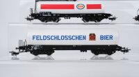 Märklin H0 Konvolut Kesselwagen "Esso, Feldschlösschen" Silowagen "Braunkohlenstaub, Quarz Werke" DB/SBB-CFF