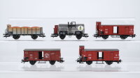 Märklin H0 Konvolut Flachdachwagen mit Bremserhaus...