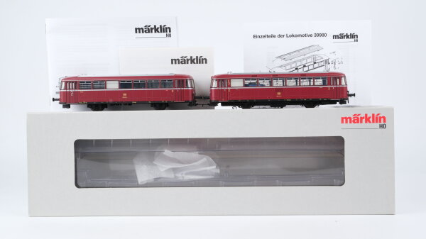 Märklin H0 39980 Schienenbus BR 798 mit Steuerwagen BR 998 DB Wechselstrom Digital Sound mfx