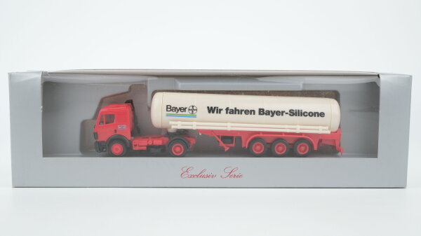 Herpa H0 MB Tanksattelzug "Wir fahren Bayer-Silicone" (Exclusiv Serie)