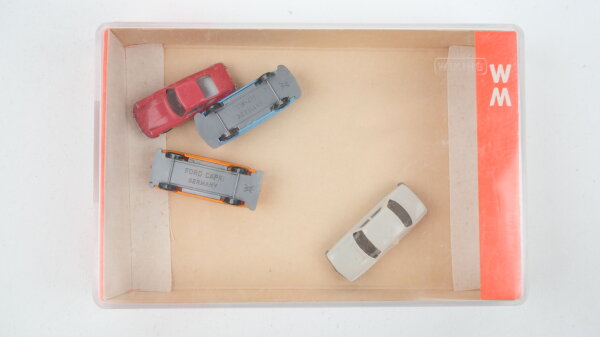 Wiking N 13 Fahrzeug-Set VW 411, Prosche 911, Audi 100, Ford Capri