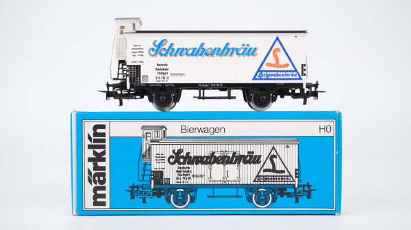 Märklin H0 4680 Bierwagen SCHWABENBRÄU  (Kühlwagen mit Bremserhaus)  Gk der DRG