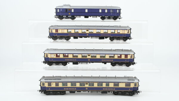 Liliput H0 Konvolut "Rheingold" Gesellschaftswagen 1.Kl., 2.Kl., Packwagen DR
