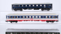 Märklin H0 Konvolut Personenwagen 2.Kl. grün, Personenwagen 1.Kl. blau, Personenwagen 2.Kl. blau/weiß/rot DB/u.a.