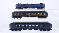 Märklin H0 Konvolut Personenwagen 2.Kl. grün, Personenwagen 1.Kl. blau, Personenwagen 2.Kl. blau/weiß/rot DB/u.a.