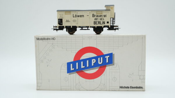 Liliput H0 213 07 Güterwagen mit Bremserhaus "Löwen-Brauerei"