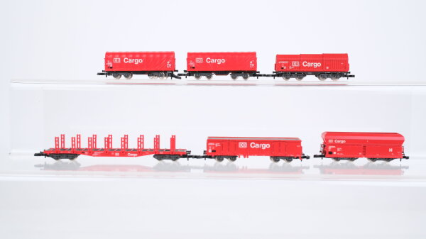 Märklin Z Konvolut Teleskophaubenwagen Rungenwagen Selbstentladewagen Plandachwagen Hochbordwagen DB Cargo