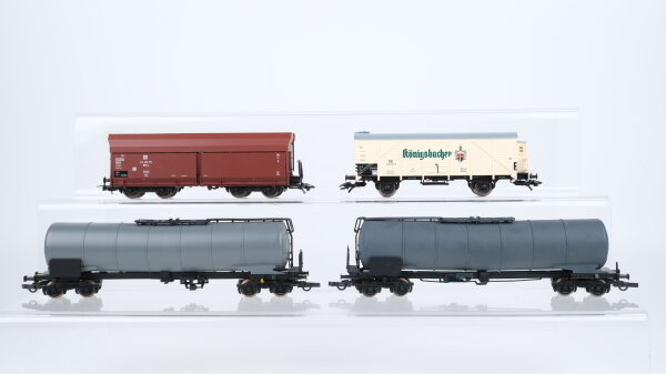 Piko H0 Konvolut Selbstentladewagen Kesselwagen Kühlwagen mit Bremserhaus "Königsbacher" DB/DR (Abbrüche)