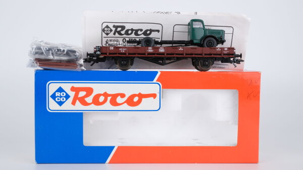Roco H0 46480 Rungenwagen mit LKW DB