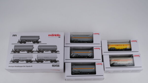 Märklin H0 46456 Güterwagen-Set Druckgas-Kesselwagen DB