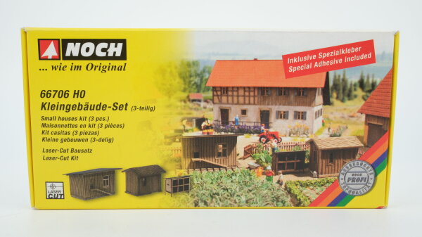 NOCH H0 66706 Kleingebäude-Set (3 teilig)
