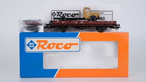 Roco H0 46480 Rungenwagen mit LKW DB