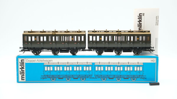 Märklin H0 4207 Abteilwagen (1557/1558) 2.Kl. B3/B3 der KPEV (Berliner Stadtbahn)