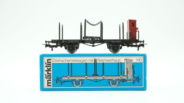 Märklin H0 4697 Drehschemelwagen mit Bremserhaus DRG