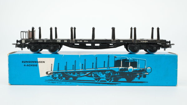 Märklin H0 4516 Flachwagen mit Rungen SSka DB