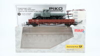 Piko H0 72018 Rungenwagen Rmms33, beladen mit LKW DB