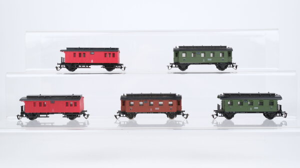 BTTB TT Konvolut Donnerbüchse Umbauwagen 2./3. Kl. Gepäckwagen K.P.E.V.