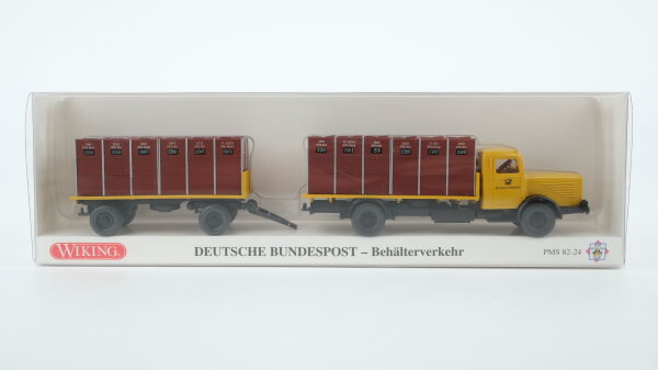 Wiking H0 PMS 82-24 Büssing 8000 Deutsche Bundespost-Behälterverkehr