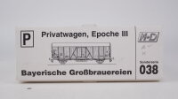 M+D H0 038 Güterwagen-Set Privatwagen Bierwagen 4-tlg DB