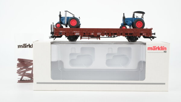 Märklin H0 46948 Rungenwagen mit Traktoren Rlmms 58 der DB
