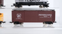 Unbekannt H0 Konvolut Boxcat "Pennsylvania" Selbstentladewagen "Soo Line" Tankcar "Texaco"