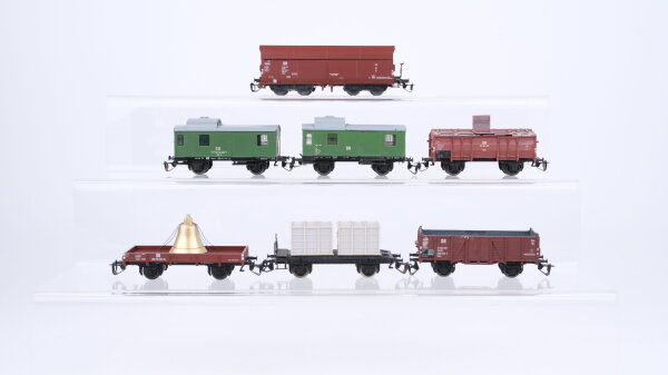 BTTB TT Konvolut Selbstentladewagen Klappdeckelwagen Hochbordwagen Niederbordwagen mit Glocke Güterzugbegleitwagen DR