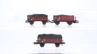 Märklin H0 Konvolut Hochbordwagen mit Kohleladung DB