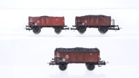 Märklin H0 Konvolut Hochbordwagen mit Kohleladung DB