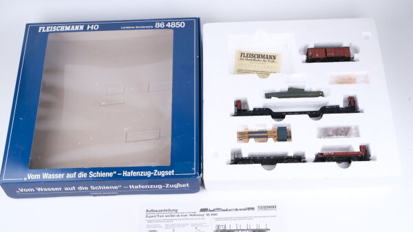 Fleischmann H0 86 4850 K Hafenzug-Set "Vom Wasser auf die Schiene" (unvollständig)