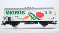 Märklin H0 Konvolut Kühlwagen "Migros, Ganter" gedeckter Güterwagen Weinfasswagen "308" DB/u.a. (Abbruch)