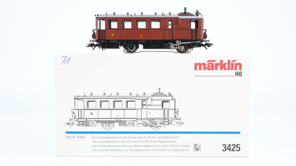 Märklin H0 3425 Dampftriebwagen Bauart Kittel BR DW 14 K.W.St.E. Wechselstrom Delta Digital (vermutlich verharzt)