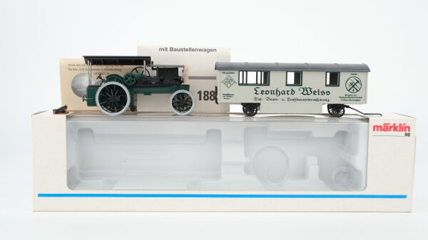 Märklin H0 1883 Lokomobil mit Bauwagen Leonhard Weiss