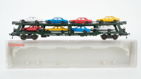 Fleischmann H0 5285 Doppelstock-Autotransportwagen mit 8...