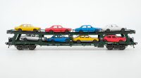 Fleischmann H0 5285 Doppelstock-Autotransportwagen mit 8 PKW DB