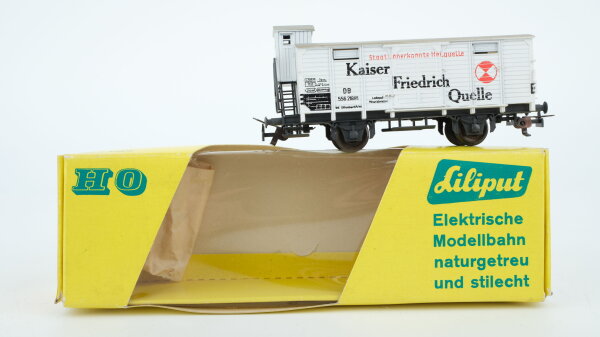 Liliput H0 218 Güterwagen mit Bremserhaus "Kaiser Friedrich Quelle" DB