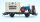 Märklin H0 46843 Flachwagen mit Überseekiste und Traktor  H 10 der DB