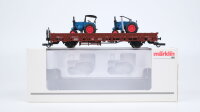 Märklin H0 46948 Rungenwagen mit Traktoren Rlmms 58...