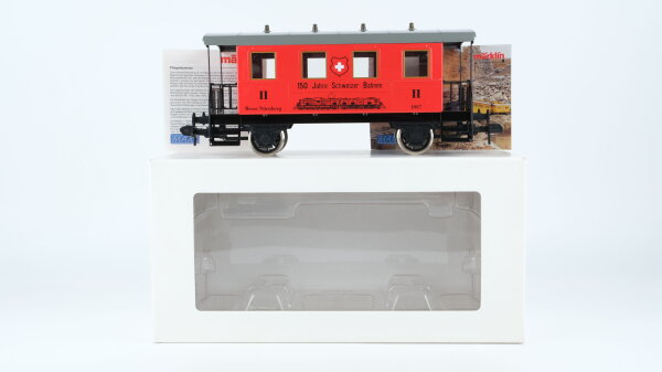 Märklin Spur 1 Personenwagen rot "150 Jahre Schweizer Bahnen"