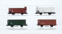 Roco H0 Konvolut Flachdachwagen mit Bremserhaus...